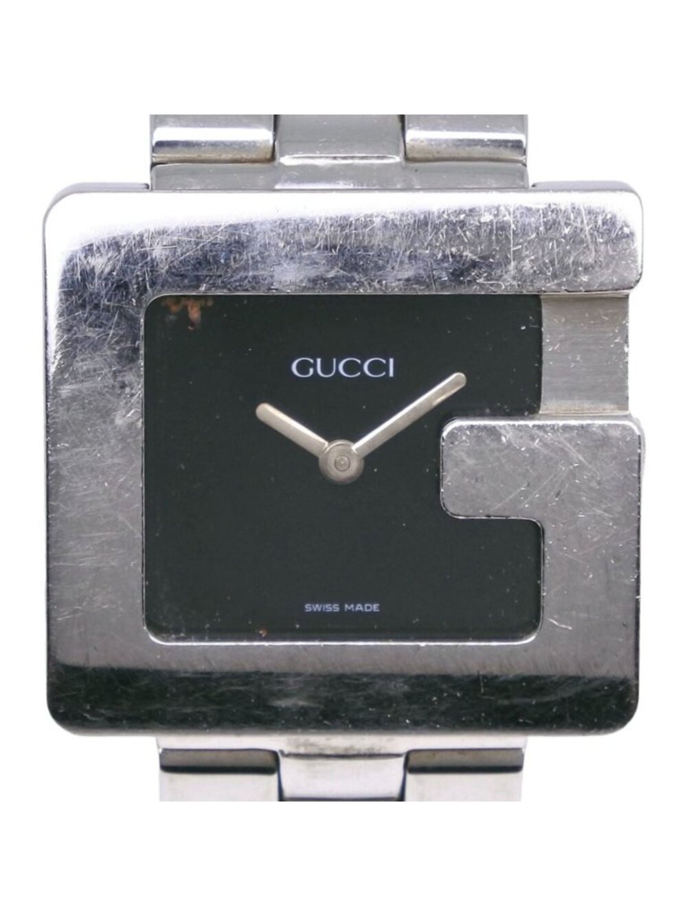 Gucci Watch Stainless Steel Quartz Analog Display Boys Black Dial - Picture 1 of 9